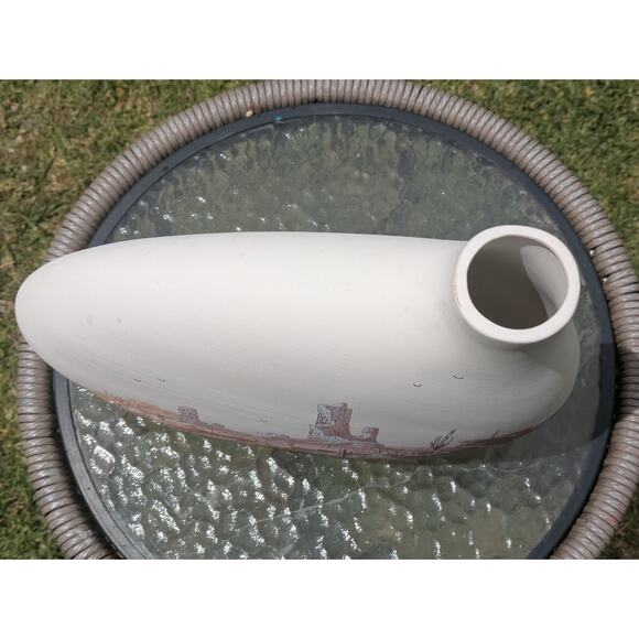 VTG Native American Pottery Vase by Thomas Kelson 12" Tribal Desert Scene - Picture 8 of 10